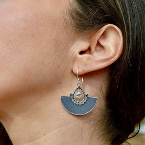 Blue Topaz Cleopatra Earrings