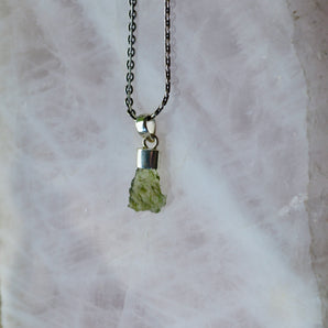 Raw Moldavite Necklace