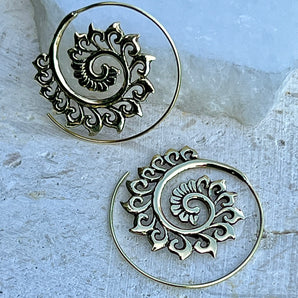 Brass Fern Earrings