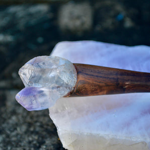 Twin Flame Amethyst Hair-Pin