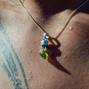 Moldavite Silver Necklace