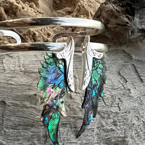 Paua Shell & Silver Angel Armand