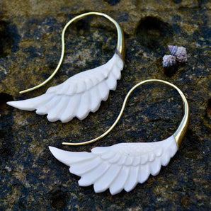 Brass & Bone Grace Wings Earrings