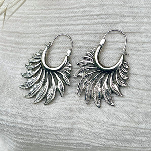 Silver Feather Earrings