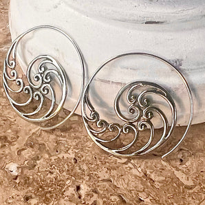 Silver Eternal Wave Earrings