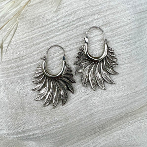 Silver Feather Earrings